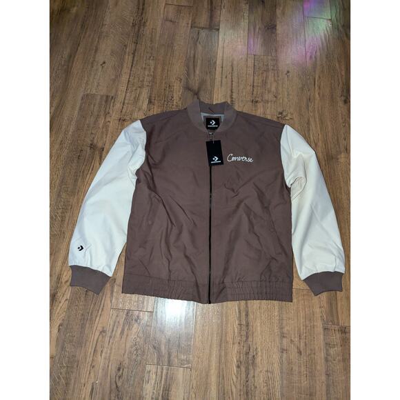 Converse Chain Stitch Woven Jacket Size Medium Earthy Brown - Picture 1 of 8